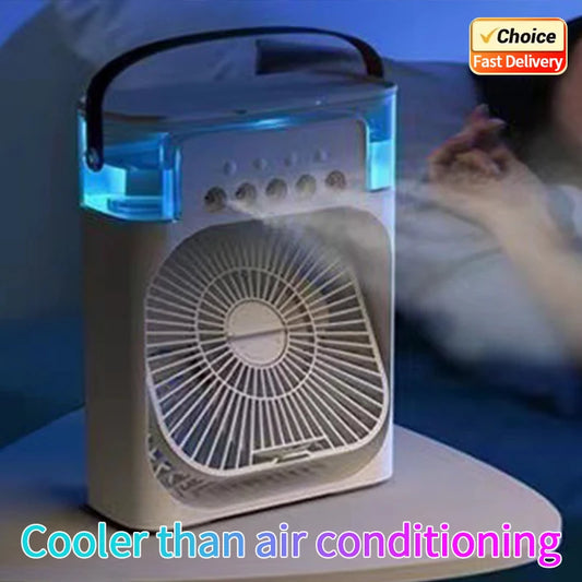 Desktop Water Fan – 5-Spray Mist Cooler & Humidifier | 600ml USB Type-C